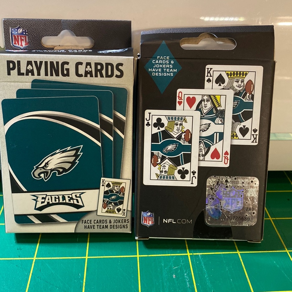 NFL Playing Cards standard size, Eagles, new with box